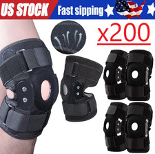 Hinged Knee Brace Compression Sleeve Joint Support Open Patella Stabilizer Wrap picture