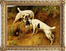 Hand Painted Oil Painting Old Master-Art Antique style Animal hound On Canvas picture