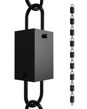 8.5 FT Black Aluminum Modern Loop Rain Chain picture