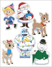 Cross Stitch Pattern Christmas Ornaments Rudolph the Red-Nosed Reindeer picture