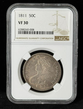 1811 Capped Bust Half Dollar 50C NGC VF30 Early Silver Type Coin picture