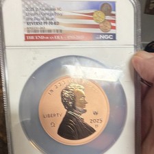 2025-D Lincoln Shield Small Cent Proof NGC PF70 RD Omega Privy FDI picture
