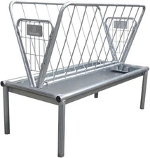 Durable 4ft Galvanized Steel Hay Feeder for Goats, Sheep & Mini Horses picture