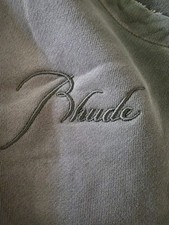 Rhude Sundry Olive Men's Sweatpants Size S Cotton Fleece Drawstring MPN picture