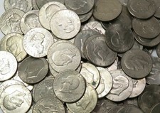 EISENHOWER IKE DOLLAR ESTATE SALE ~ LOT OF 10 ~ MIXED DATES 1971-1978 picture