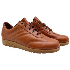 Walker Vintage 70s Leather Shoes Mens 8 D Brown Made in USA Deadstock 7216 picture