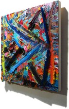 LANDSCAPE NATURE█ABSTRACT ORIGINAL OIL█PAINTING VINTAGE PLANTS█ART SIGNED ART█AN picture