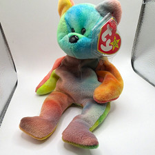 Ty Jerry Garcia Beanie Babies Tie-Dye Bear Plush, Vintage 1993 picture