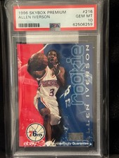 SKYBOX 1996-97 ALLEN IVERSON ROOKIE #216 PSA 10 GEM MINT LOW POP picture