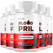 (5 Pack) Bloodpril Advanced Blood Health Support Formula Blood Pril 300 Capsules picture