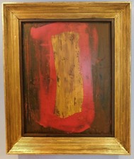 VTG Modern Cubist Abstract Painting NEW YORK SCHOOL  Scott Anderberg 24 x 18 