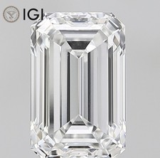 1.84 Ct Emerald Cut IGI Certified Lab Grown CVD Diamond D Color VVS1 Clarity picture