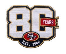 San Francisco 49ers 80th Anniversary Jersey Patch 100% Embroidered Iron/Sew on picture
