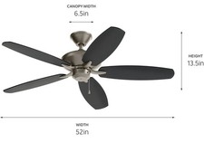 Kichler 52 Inch Renew Patio Fan (Brushed Nickel) picture