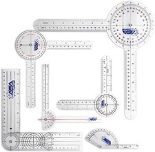 ASA TECHMED 6 Pcs 360° 12, 8 & 6 Inch Medical Spinal Goniometer Angle Protractor picture