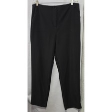 Worthington Black Straight Leg Ankle Dress Pants Womens Size 16 76597-4 picture