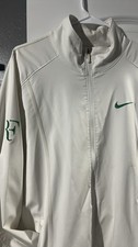 Roger Federer RF Nike Men's White Full Zip Mock Neck Jacket, Regular Fit, Size L picture