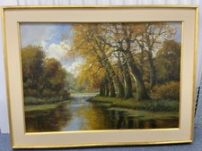 Wilhelm Hugo Rupprecht ( German 1881-1970 ) Landscape Oil on Canvas Signed LL picture