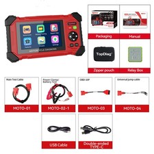 M216 Motorcycle Diagnostic Tool Full System OBD2 Scanner Battery Tester EURO5 picture