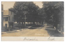 Church Street Hannibal NY RPPC Thompson Horseshoing c1910 Postcard picture