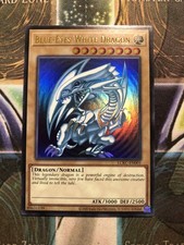 * BLUE-EYES WHITE DRAGON * 🔥 ULTRA RARE HOLOGRAPHIC (ORIGINAL ART) 🔥 YUGIOH picture
