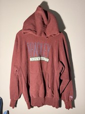 VTG 90s Champion Bradley University Reverse Weave Hoodie SIZE XL picture