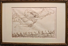 After John Flaxman RA (1755 – 1826) The Descent of Discord - original drawing picture
