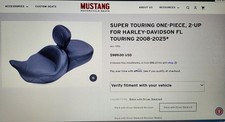 Super Touring One-Piece, 2-Up for Harley-Davidson FL Touring 2008-2025* picture