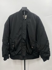 CISONO Padded Bomber Jacket  Black Oversized Wind Resistant  Size L picture