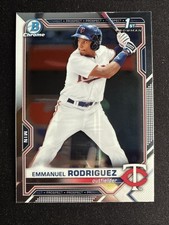 Emmanuel Rodriguez 1st Rookie Card RC 2020 Bowman Chrome Twins #BCP-207 picture
