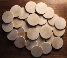 Hillman Wooden Nickel Blanks Round Circle Wooden Coins Craft DIY CNC  22per pack picture