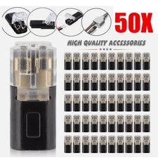 50x Double-Wire Plug-in Connector, Cable Clamp with Locking Buckle, AWG 18-22 US picture