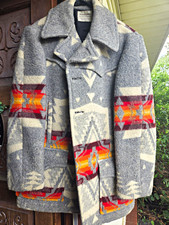 Vintage Pendleton High Grade Western Wear Southwestern Blanket Jacket Coat picture