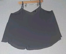Torrid Sophie Georgette Swing Cami 2 Light Gray Layering Boho Festival Flowy  picture