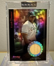 2004 Bowman Sterling Frank Thomas Black Refractor /16 Game Used Bat Relic #BS-FT picture