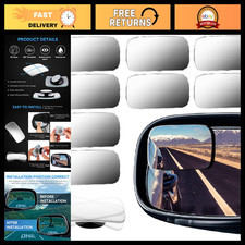 8 Pcs 360° Adjustable Blind Spot Car Mirrors - Frameless Convex Rear View Safety picture