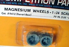 Cox Ferrari Rear Mag Wheels #9412 Vintage 1 Pair 1/24 Original NOS picture