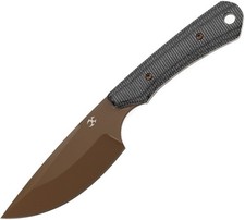 Kansept Knives Flank Black Micarta Rose Gold D2 Steel Fixed Blade Knife G006A3 picture