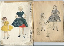 M 9926 sewing pattern 50's pretty DRESS Twirly circle skirt PETTICOAT sew size 8 picture