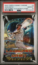 PSA 10 Juan Soto /50 Gold 2023 Topps Cosmic Chrome - Launched Into Orbit #LIO-3 picture