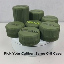 Every Day Carry (EDC) Ammo Storage Case W/ Screw On Lid Choose Caliber READ picture
