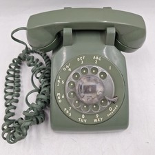 Vintage 1979 Western Electric Bell System 500DM Avocado Green Rotary Phone picture