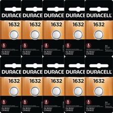 10 Pcs Duracell 1632 DL1632 CR 1632 3V Lithium Coin Battery picture