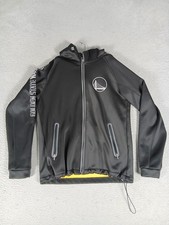 Golden State Warriors NBA Hooded Jacket Mens M Black Full Zip Basketball Sports picture