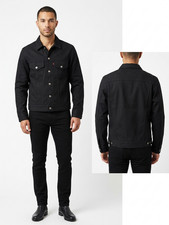 Christian Dada Black Cotton Rotatory Twill Jacket Lightweight Slim Fit 52 Fits M picture