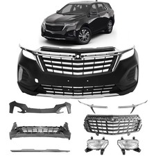 For 2022-2024 Chevy Equinox Front Bumper Complete Grills Skide Plate Fog Lights picture