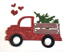 Vintage Pick Up Truck Christmas Tree Metal Cutting Die - DIY Holiday Cardmaking picture