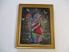 RICARDO MAYA AUTHENTIC ORIGINAL PAINTING SURREALIST SURREALISM ABSTRACT CUBIST picture