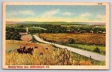 Rural Beauty Scene Near Sewickley, Pennsylvania - 1940 Linen Postcard Curt Teich picture