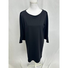 Occasionally Made Women S Dress Black Bell Sleeve Minimalist Professional NWT picture